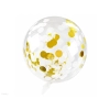 Balon transparentny konfetti złote 45 cm